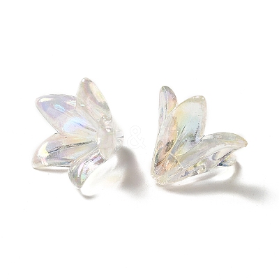 Transparent Acrylic Bead Caps X-OACR-H016-05-1