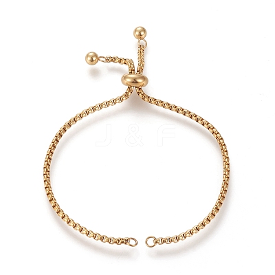 Adjustable 304 Stainless Steel Slider Bracelet/Bolo Bracelets Making X-STAS-I153-02G-1