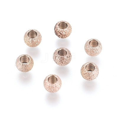 Ion Plating(IP) 304 Stainless Steel Textured Spacer Beads STAS-P108-04RG-A-1