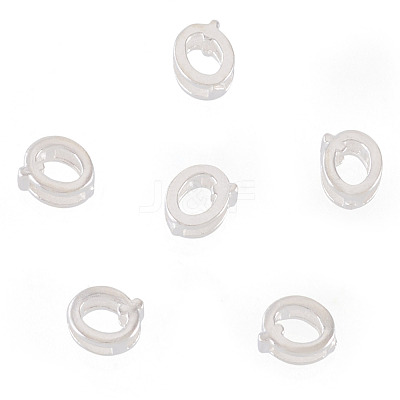 6Pcs 925 Sterling Silver Hollow Initial Beads STER-TA0001-53Q-1