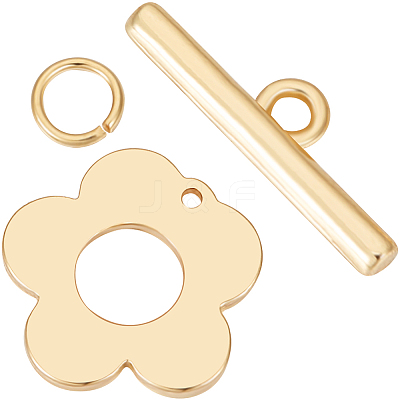 10Pcs Brass Toggle Clasps KK-BBC0013-28-1