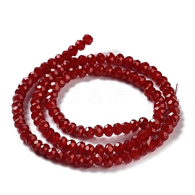 Baking Paint Imitation Jade Glass Bead Strands DGLA-A034-J4MM-A29-1
