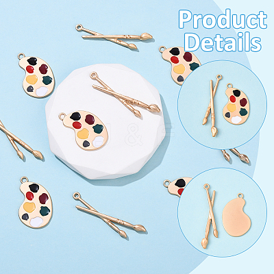10Pcs 2 Styles Zinc Alloy Pendants FIND-YW0009-58-1