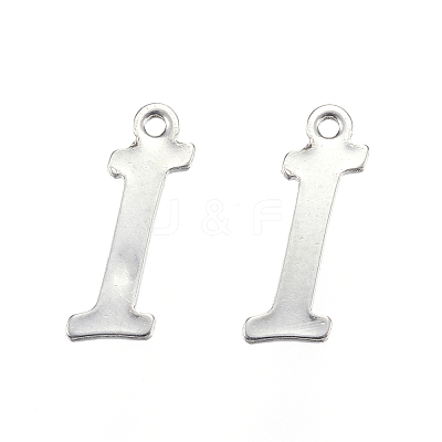 Non-Tarnish 304 Stainless Steel Letter Charms X-STAS-F039-01I-P-1