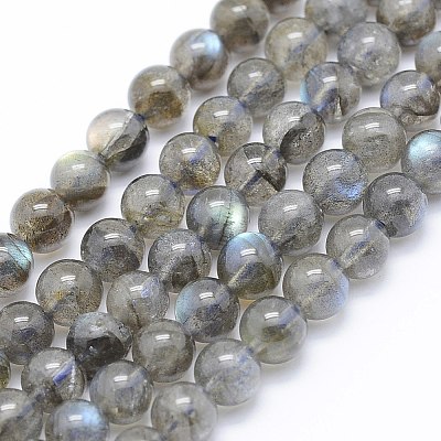 Natural Labradorite Beads Strands G-P336-19-6mm-1