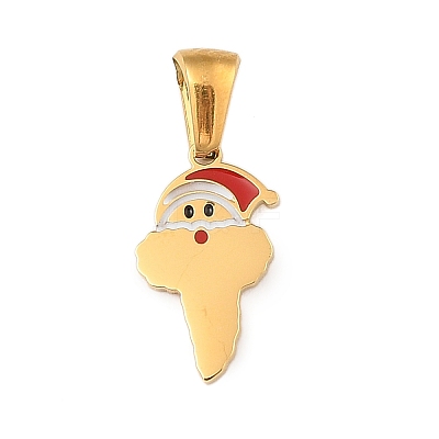 Christmas Theme 304 Stainless Steel Pendants STAS-R007-01T-G-1