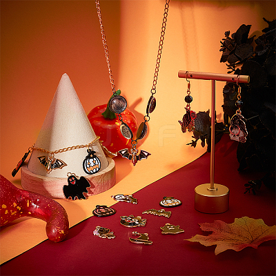 28Pcs 14 Style Alloy Enamel Pendants ENAM-PH0002-35-1