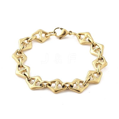 304 Stainless Steel Mariner Link Chain Bracelets for Women BJEW-F488-02G-1