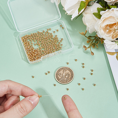 300Pcs Brass Beads KK-ME0002-01-1