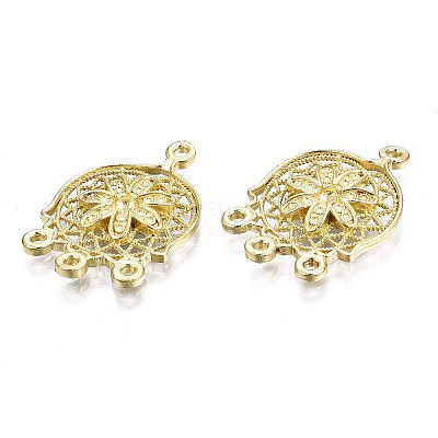 Brass Chandelier Components Link Enamel Settings KK-S349-301-NF-1
