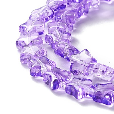 Transparent Glass Beads Strand GLAA-F112-02G-1