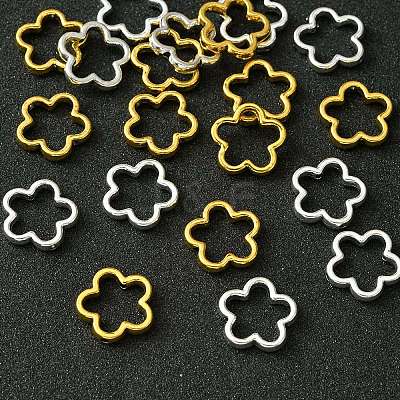 20Pcs 2 Colors Tibetan Style Alloy Bead Frames TIBEB-YW0001-18-1