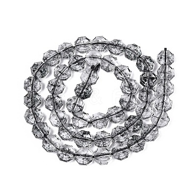 Transparent Crackle Glass Beads Strands GLAA-Q108-03A-11-1