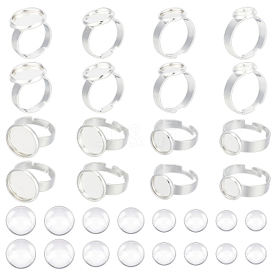 DIY Blank Dome Ring Making Kit DIY-UN0004-76-1