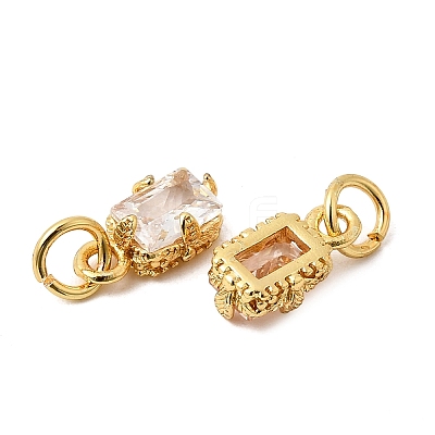 Brass Micro Pave Cubic Zirconia Pendants KK-A289-01G-1