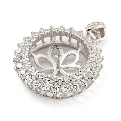 925 Sterling Silver Micro Pave Cubic Zirconia Peg Bails STER-B005-26P-1