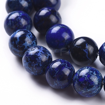 Natural Imperial Jasper Beads Strands G-G814-07-10mm-02-1