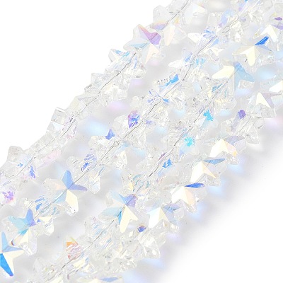 Electroplate Transparent Glass Beads EGLA-Z003-AB01-1