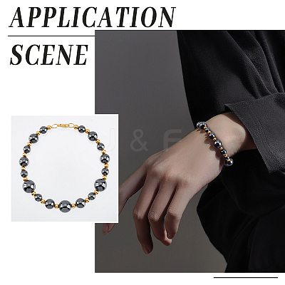 316Pcs Non-magnetic Synthetic Hematite Beads Strands G-PH0019-31-1