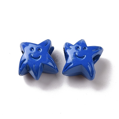 Spray Painted Alloy Beads PALLOY-K001-11-1