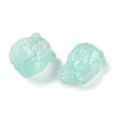 Transparent Spray Paint Glass Beads GLAA-H035-01F-1