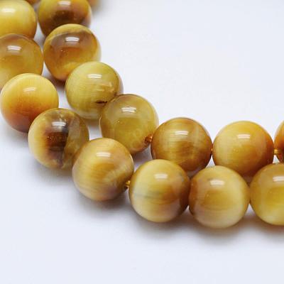 Natural Gold Tiger Eye Beads Strands G-K203-84-8mm-1