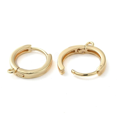 Brass Hoop Earrings Finding KK-H455-62G-1