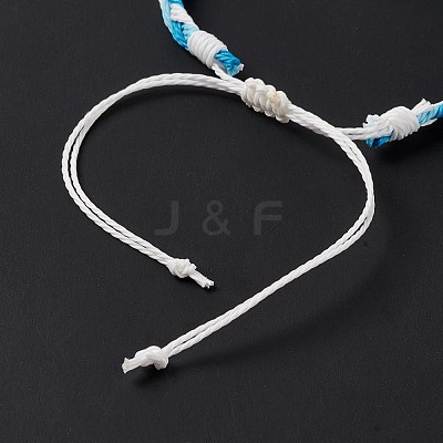 3Pcs 3 Style Natural Shell & Glass Braided Bead Bracelets Set BJEW-B065-07B-1