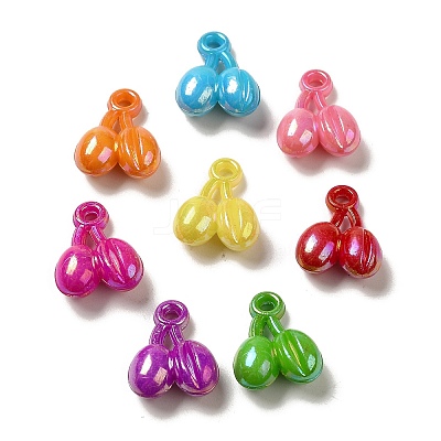 Plating Opaque Acrylic Pendants OACR-E039-51-1
