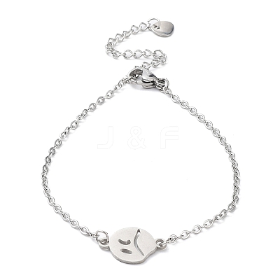 Tarnish Resistant 201 Stainless Steel Link Bracelets with Cable Chains LS-BJEW-P297-01P-E-1