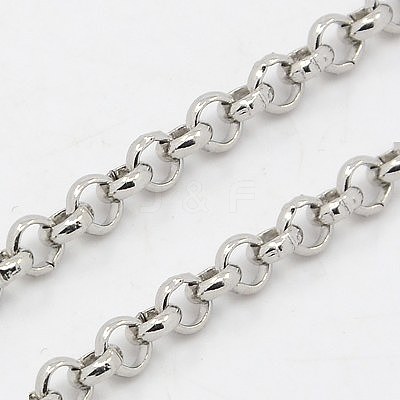 Tarnish Resistant 304 Stainless Steel Rolo Chains CHS-K001-99B-1