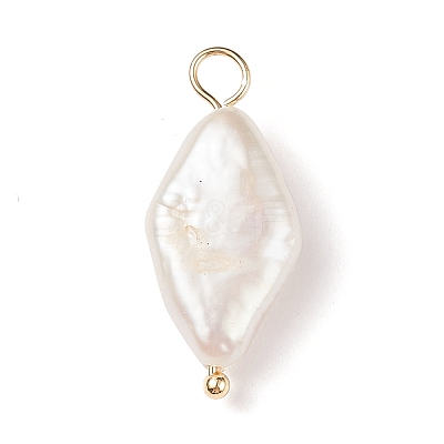 Natural Keshi Pearl Pendants X-PALLOY-JF01932-1