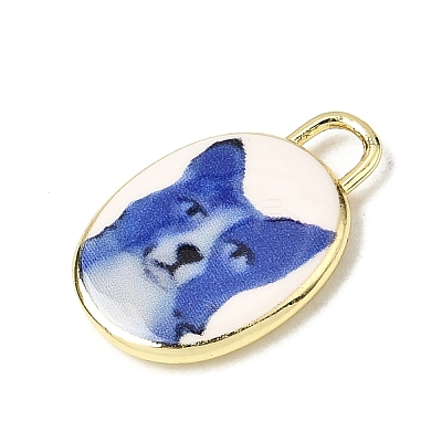 Printed Brass Pendants KK-F937-01B-G-1