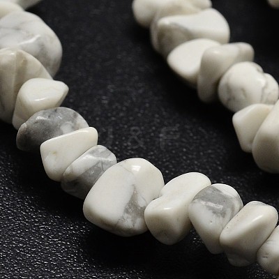 Chip Natural Howlite Beads Strands X-G-N0134-11-1