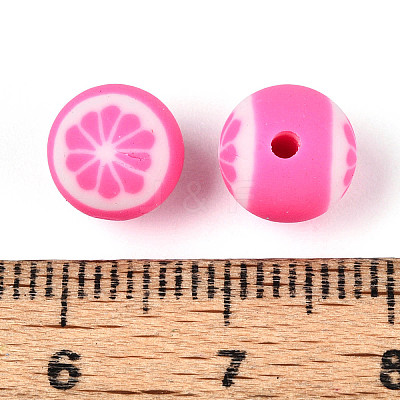 Fruits Theme Handmade Polymer Clay Beads CLAY-T022-04C-1