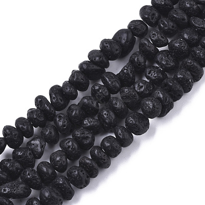 Luster Natural Lava Rock Beads Strands G-S352-27-1