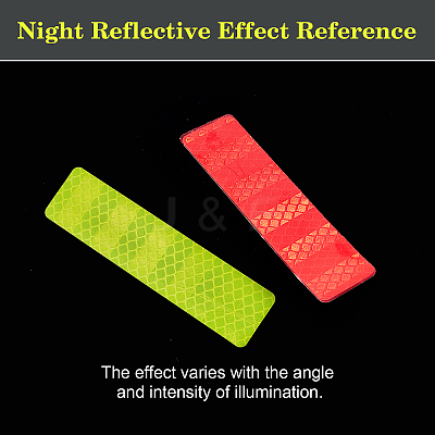 2 Sheet 2 Color Waterproof Plastic Reflective Sticker DIY-GF0004-87-1
