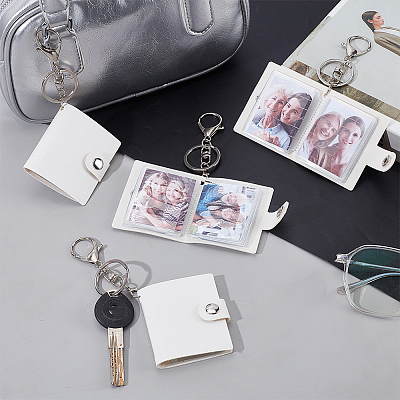 2 Inch Mini PU Leather Photo Albums with Zinc Alloy and Iron Clasps AJEW-WH0816-435P-1