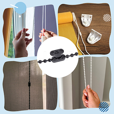 3Pcs 3 Colors Plastic Ball Chains with Clasps DIY-PH0030-32-1