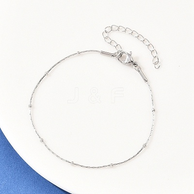 201 Stainless Steel Satellite Chains Bracelets for Women BJEW-G767-01D-P-1