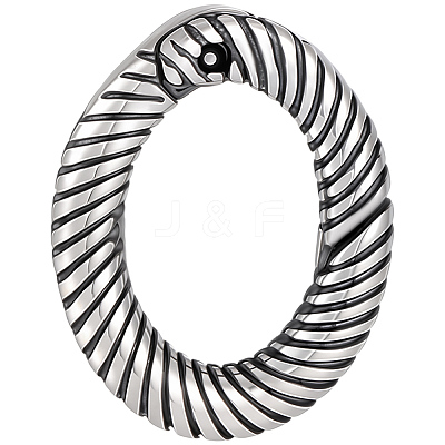 1Pc Sterling Silver Twister Clasps STER-BBC0009-54-1