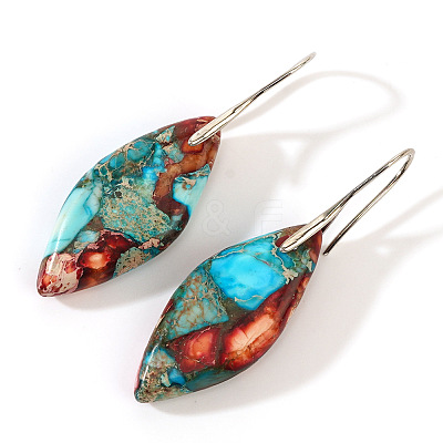 Bohemian Style 304 Stainless Steel Emperor Stone Dangle Earrings SL3554-2-1