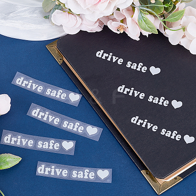 Laser PVC Drive Safe Self Adhesive Car Stickers STIC-WH0013-09A-1