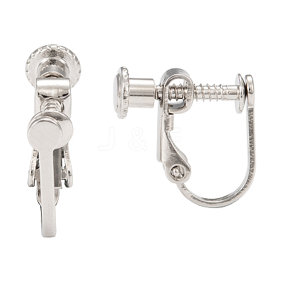 Brass Screw On Clip-on Earring Findings LS-KK-L164-02P-1