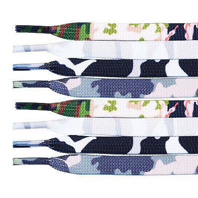 4Pairs 4 Colors Camouflage Color Polyester Shoelaces FIND-TA0010-23-1