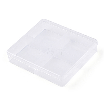 Rectangle Transparent Plastic Bead Containers CON-N013-02-1