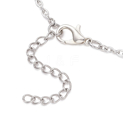 Alloy Enamel Halloween Skull Butterfly Pendant 304 Stainless Steel Cable Chain Necklaces NJEW-JN05446-1