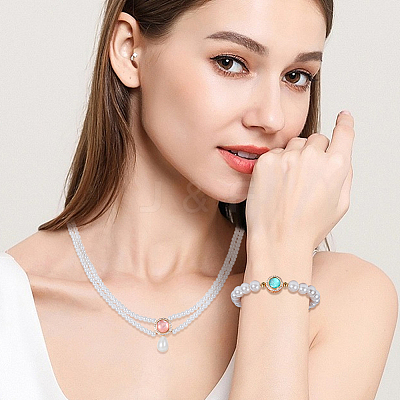 8Pcs 4 Colors Brass Micro Pave Cubic Zirconia Beads KK-NB0004-17-1