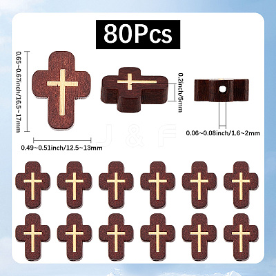 80Pcs Natural Wood Beads WOOD-SC0002-16A-1