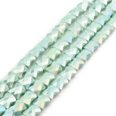 AB Color Plate Glass Beads Strands EGLA-P051-06A-B09-1
